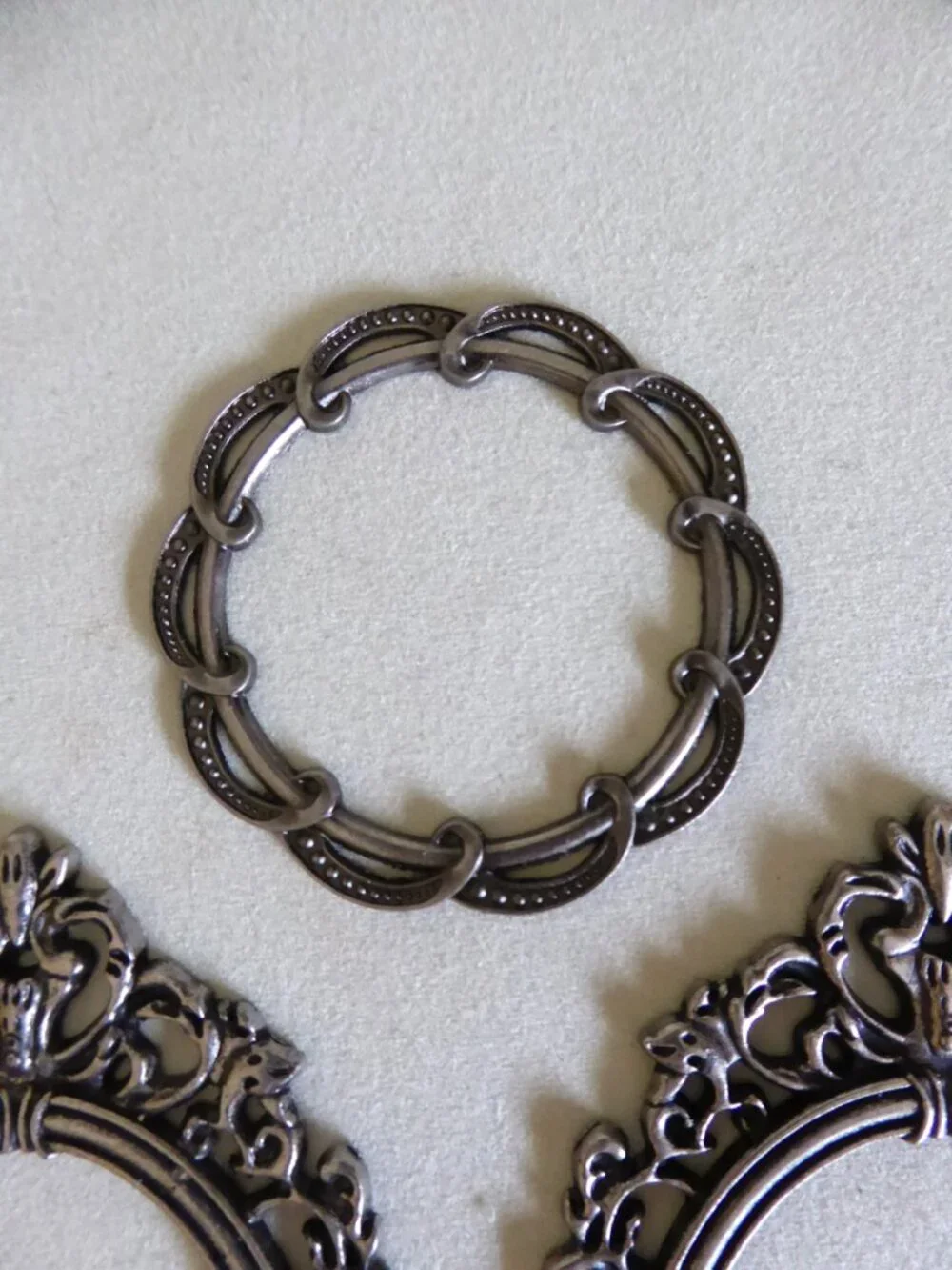 NEW TIM HOLTZ SILVER METAL EMBELLISHMENT FRAME PLATES (LOT OF 7) CRAFT SCRAPBOOK